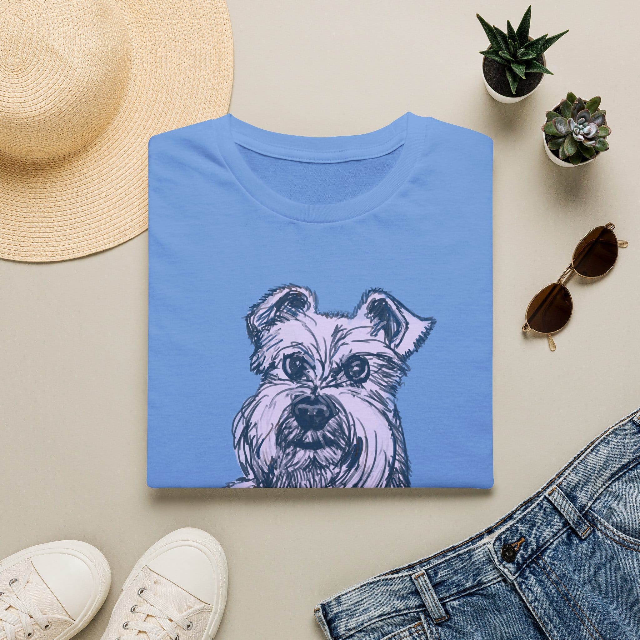 Schnauzer Sketch T-Shirt — Hand-Drawn Puppy Portrait Tee - Image 19