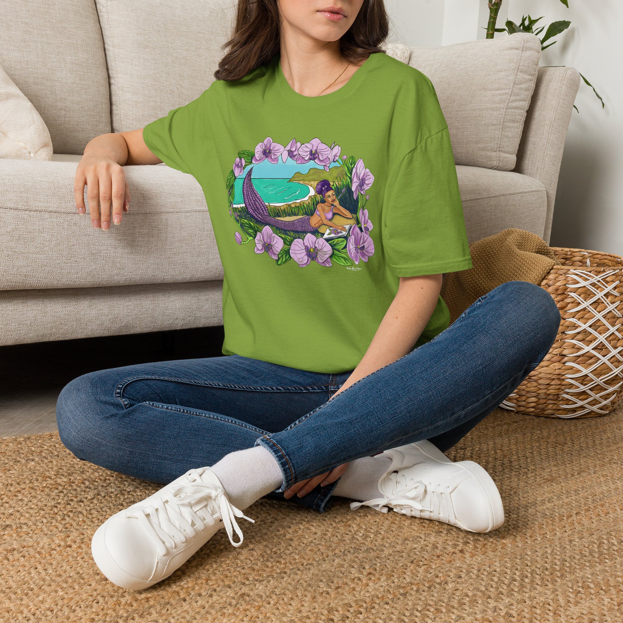 Mermaid Beach Vibes T-Shirt — Tropical Floral Ocean Graphic - Image 20