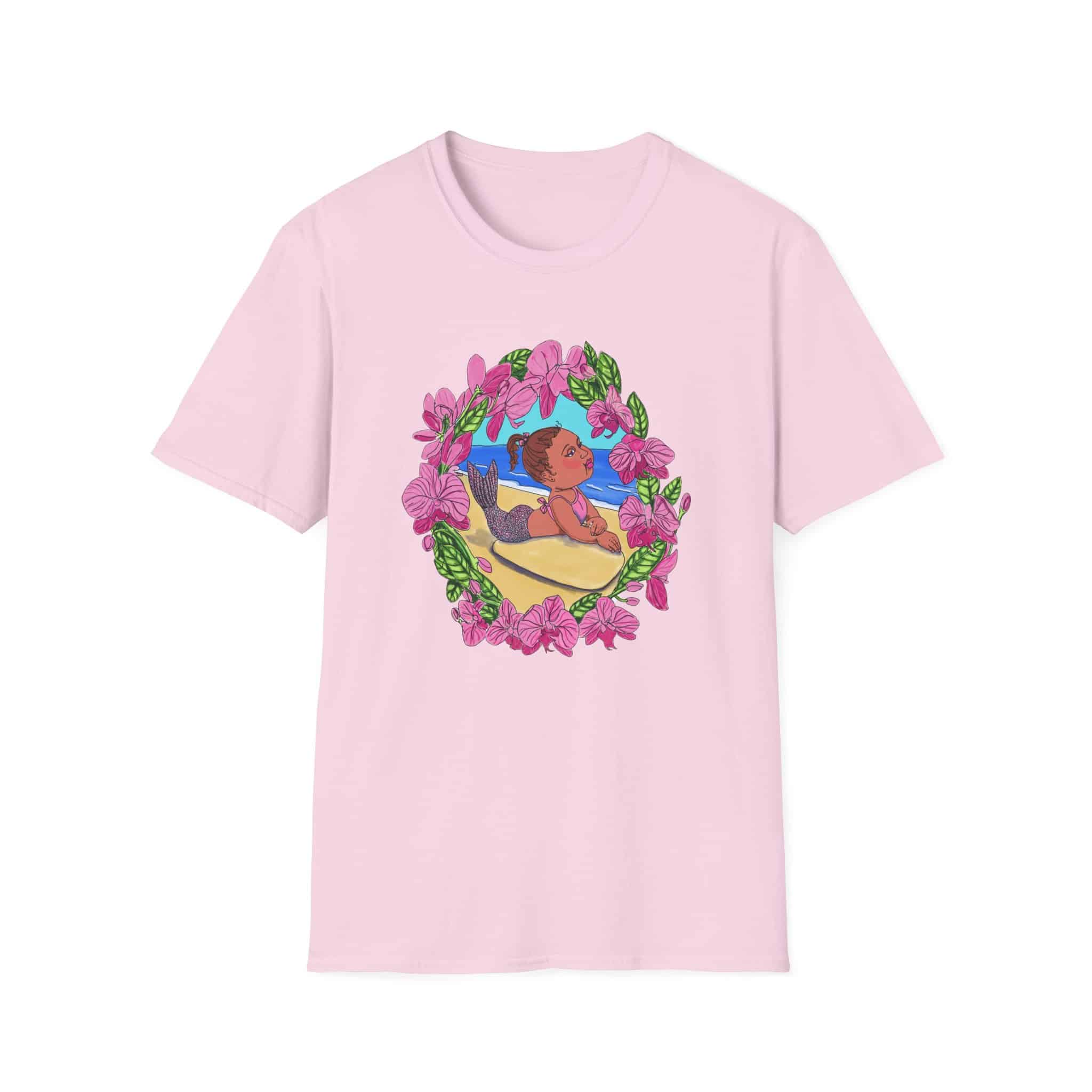Mer-Toddler Sunbathing Beach Vibes T-Shirt — Tropical Floral Ocean Graphic - Image 9