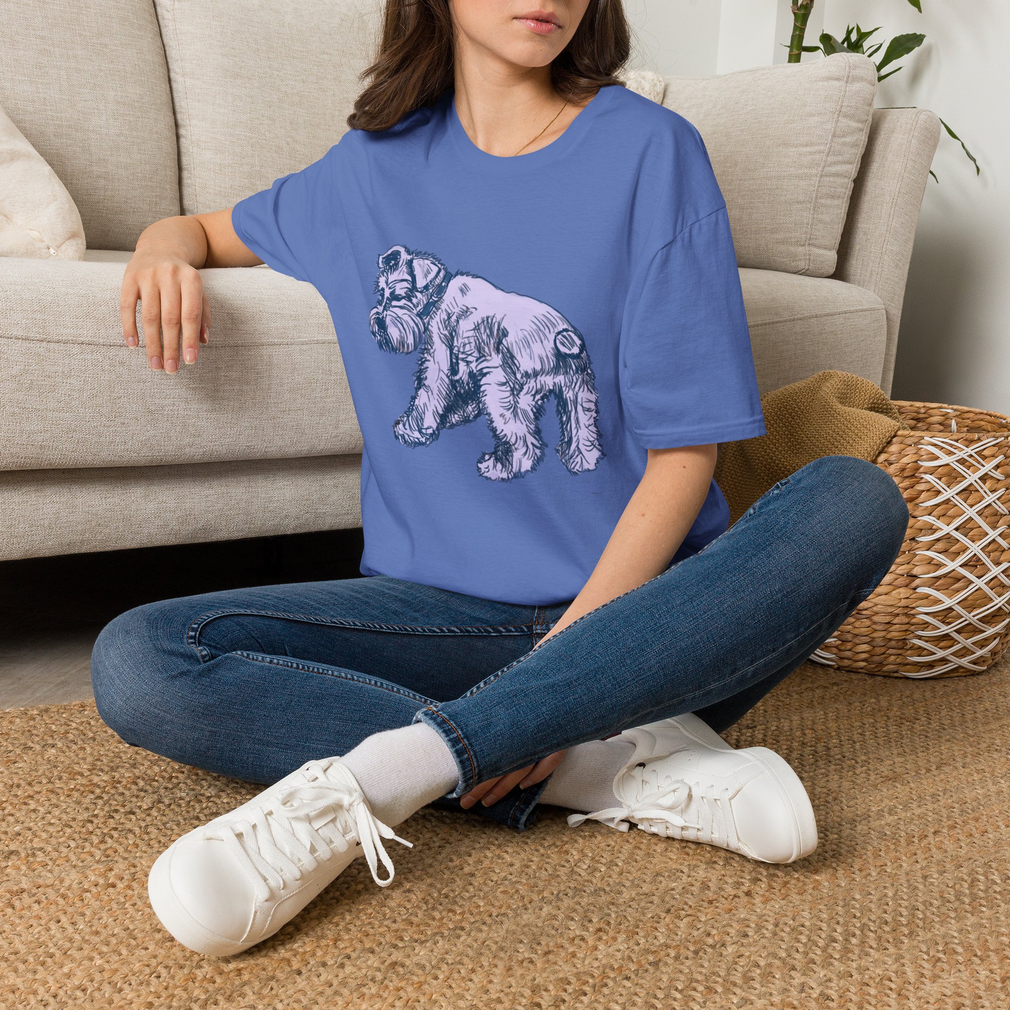 Schnauzer Illustration T‑Shirt — Vintage Sketch Dog Tee - Image 2