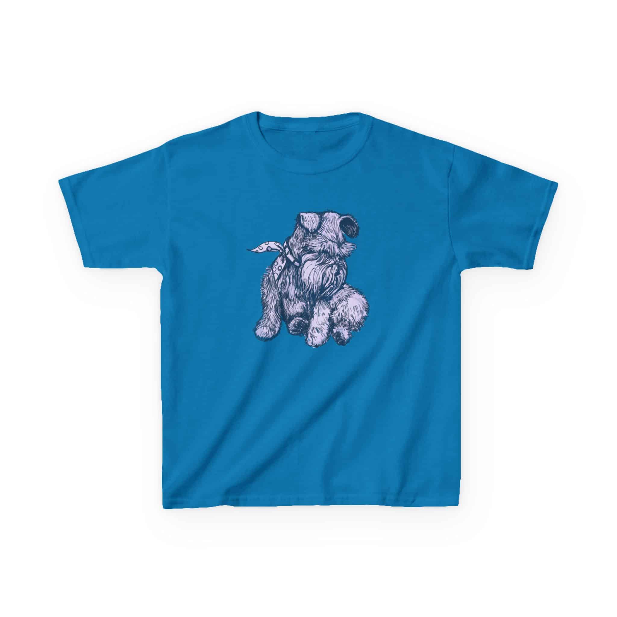 Kids T‑Shirt — Schnauzer Dog Sketch Tee - Image 5