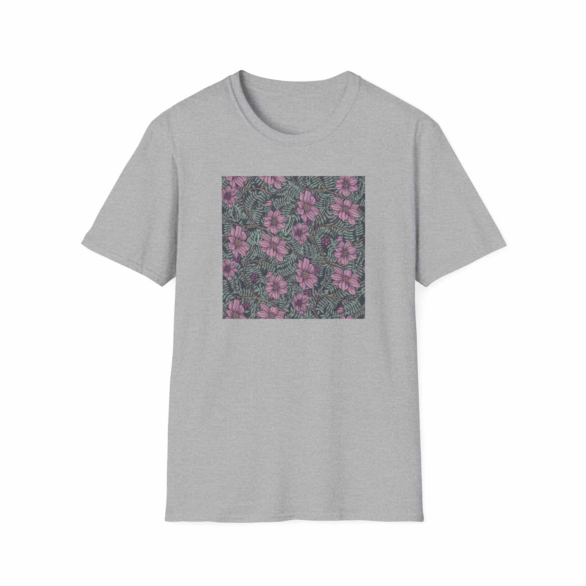 Floral Hibiscus Pattern T-Shirt — Vintage Tropical Flower Tee - Image 19
