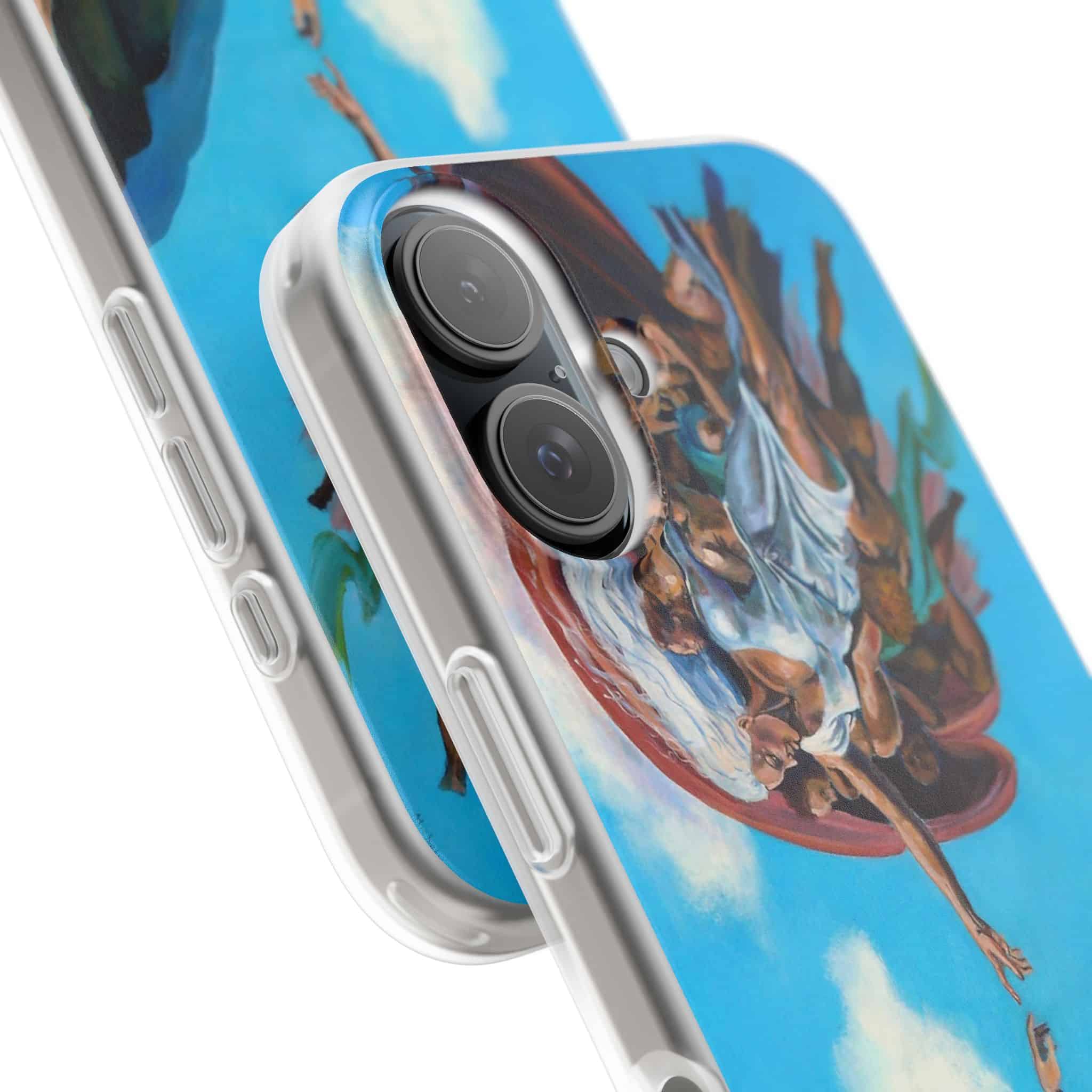 Sistine Ceiling Artistic iPhone Flexi Case, Unique Phone Case, Vibrant Design, Creative Gift, Michelangelo Inspired Artwork - Image 20