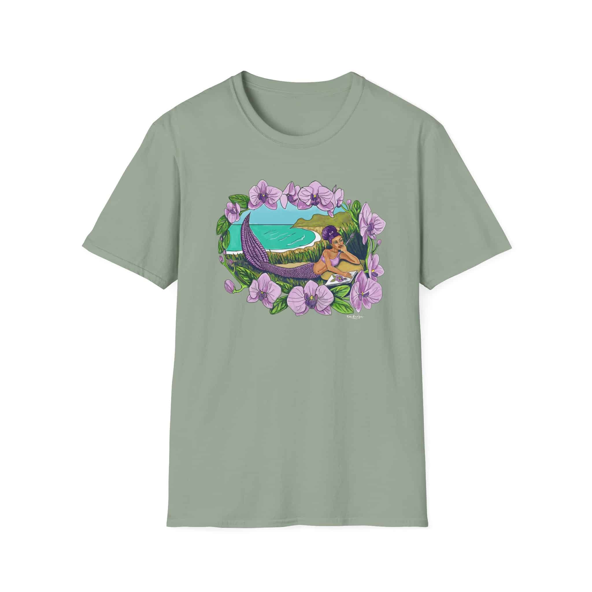 Mermaid Beach Vibes T-Shirt — Tropical Floral Ocean Graphic - Image 18