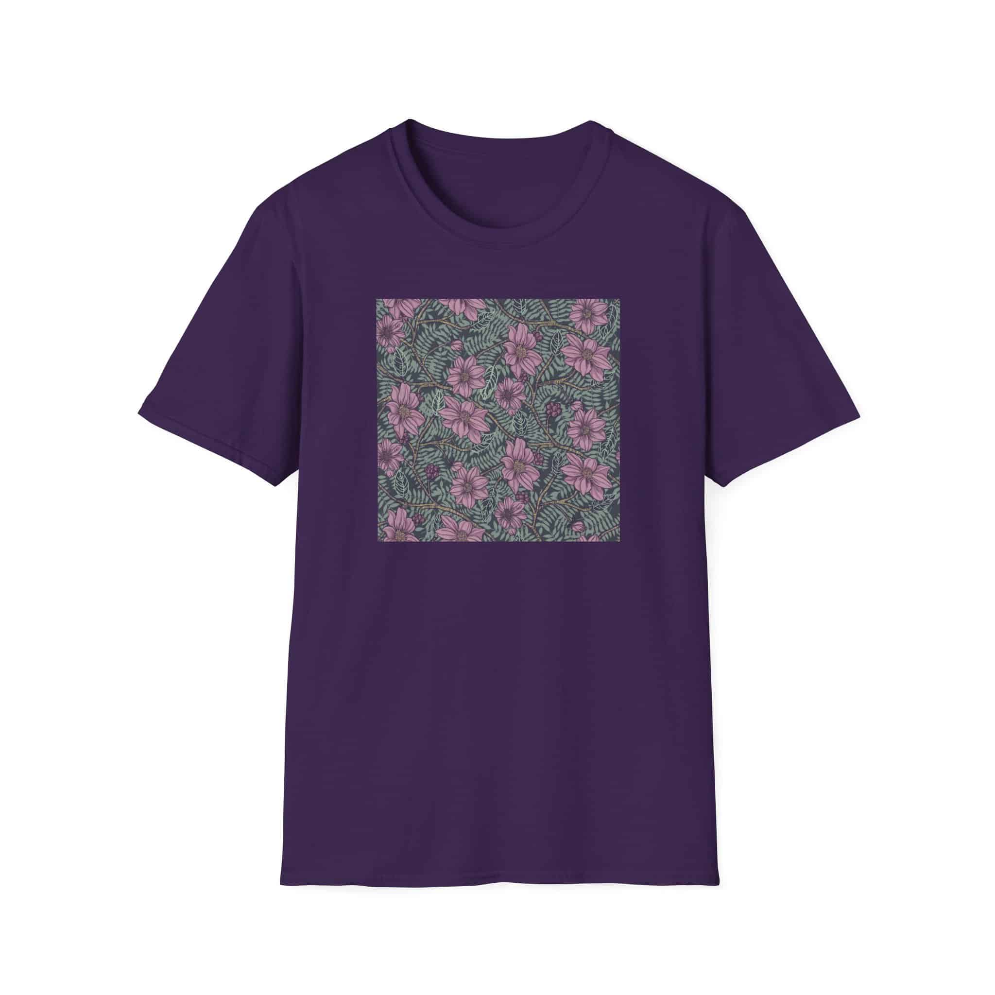 Floral Hibiscus Pattern T-Shirt — Vintage Tropical Flower Tee - Image 15