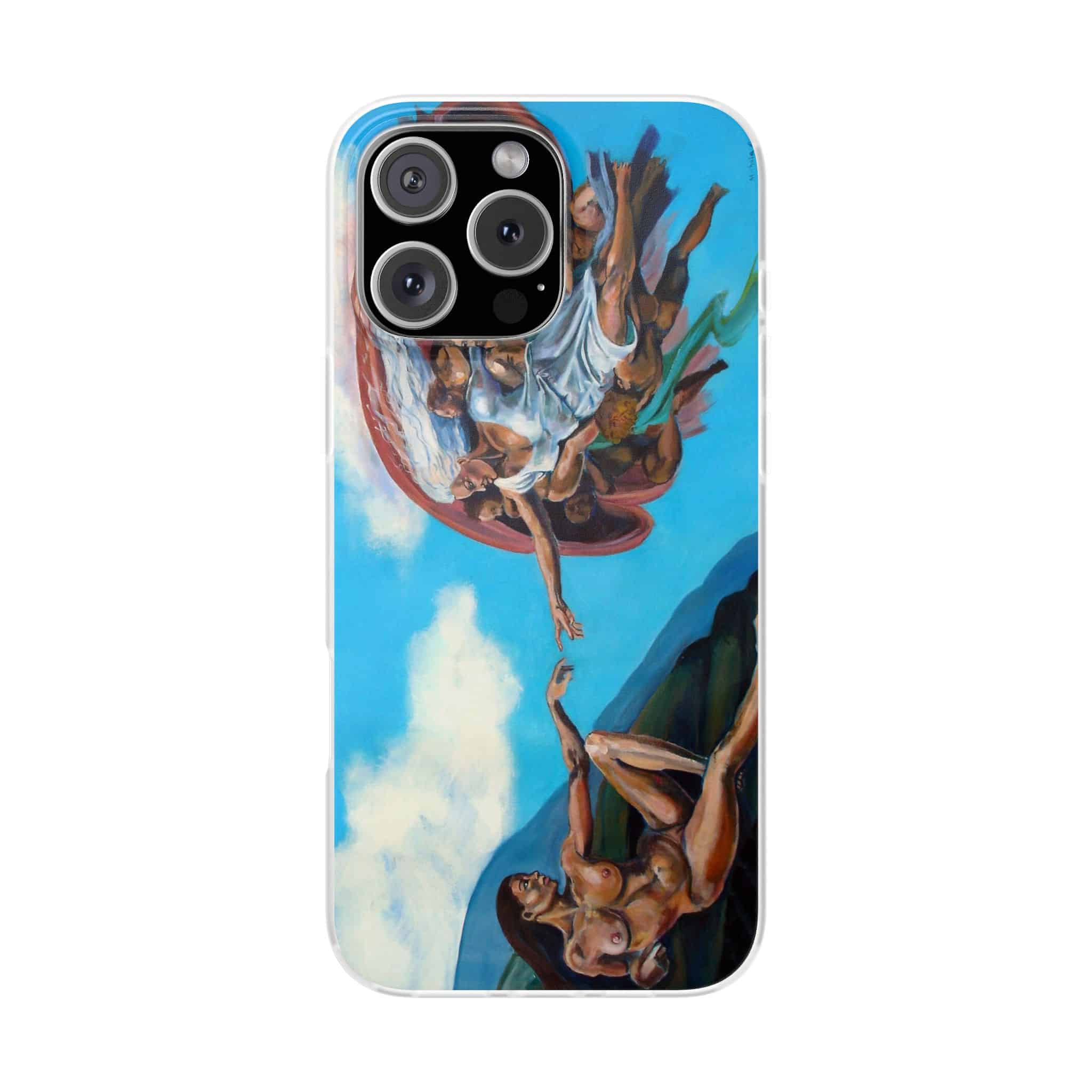 Sistine Ceiling Artistic iPhone Flexi Case, Unique Phone Case, Vibrant Design, Creative Gift, Michelangelo Inspired Artwork - Image 16