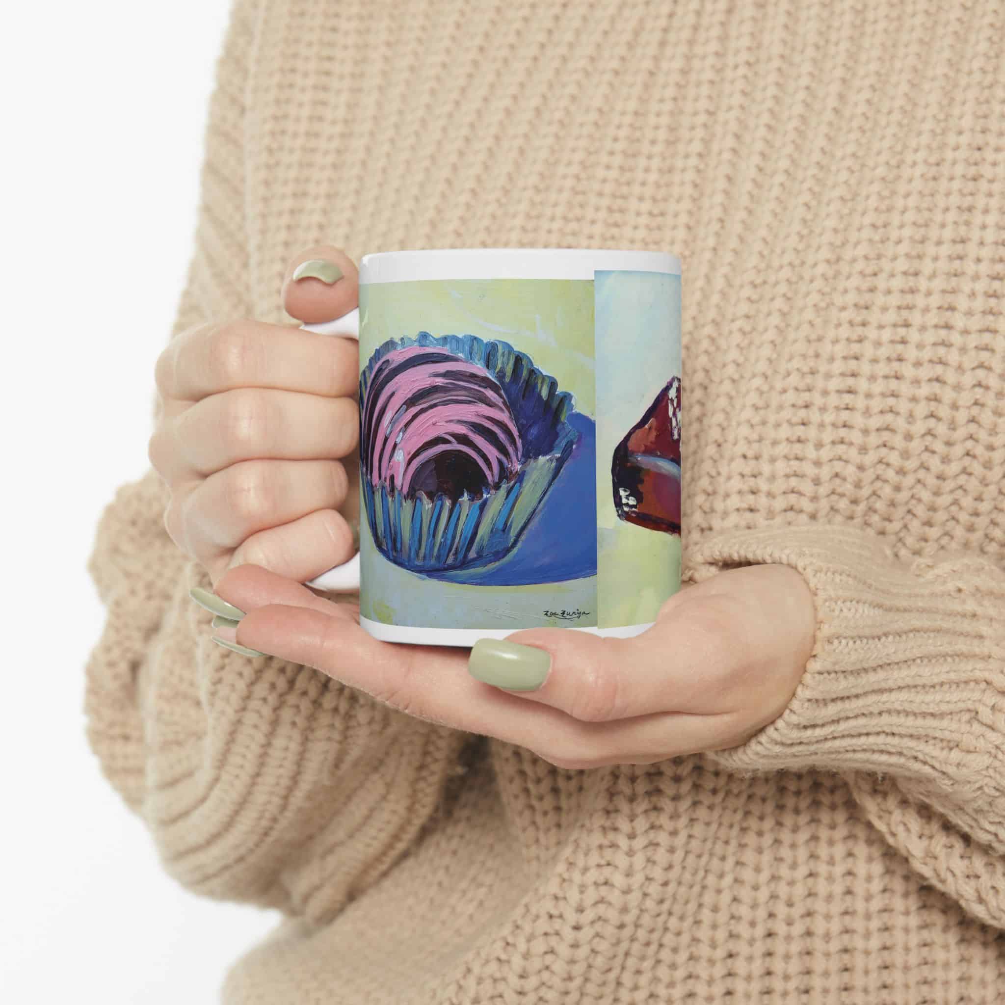 Ceramic Mug — Chocolate Bonbon Art Coffee Cup (11oz & 15oz) - Image 5