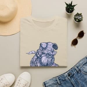 Schnauzer Sketch T-Shirt — Hand-Drawn Dog Portrait Tee