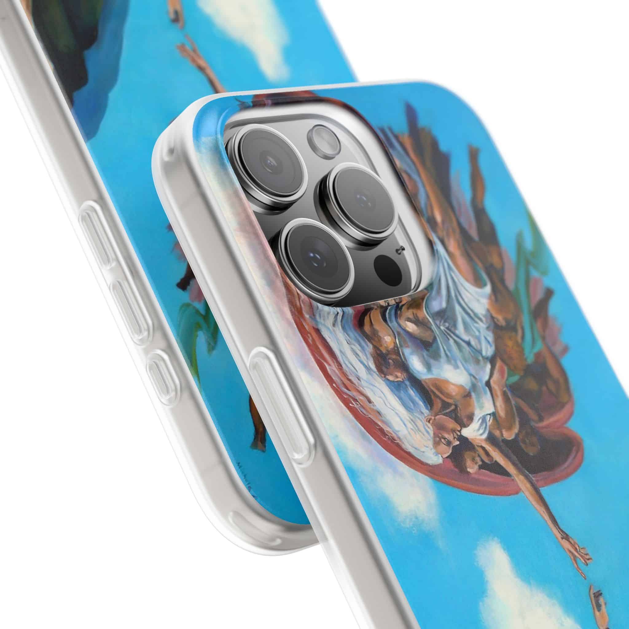 Sistine Ceiling Artistic iPhone Flexi Case, Unique Phone Case, Vibrant Design, Creative Gift, Michelangelo Inspired Artwork - Image 17