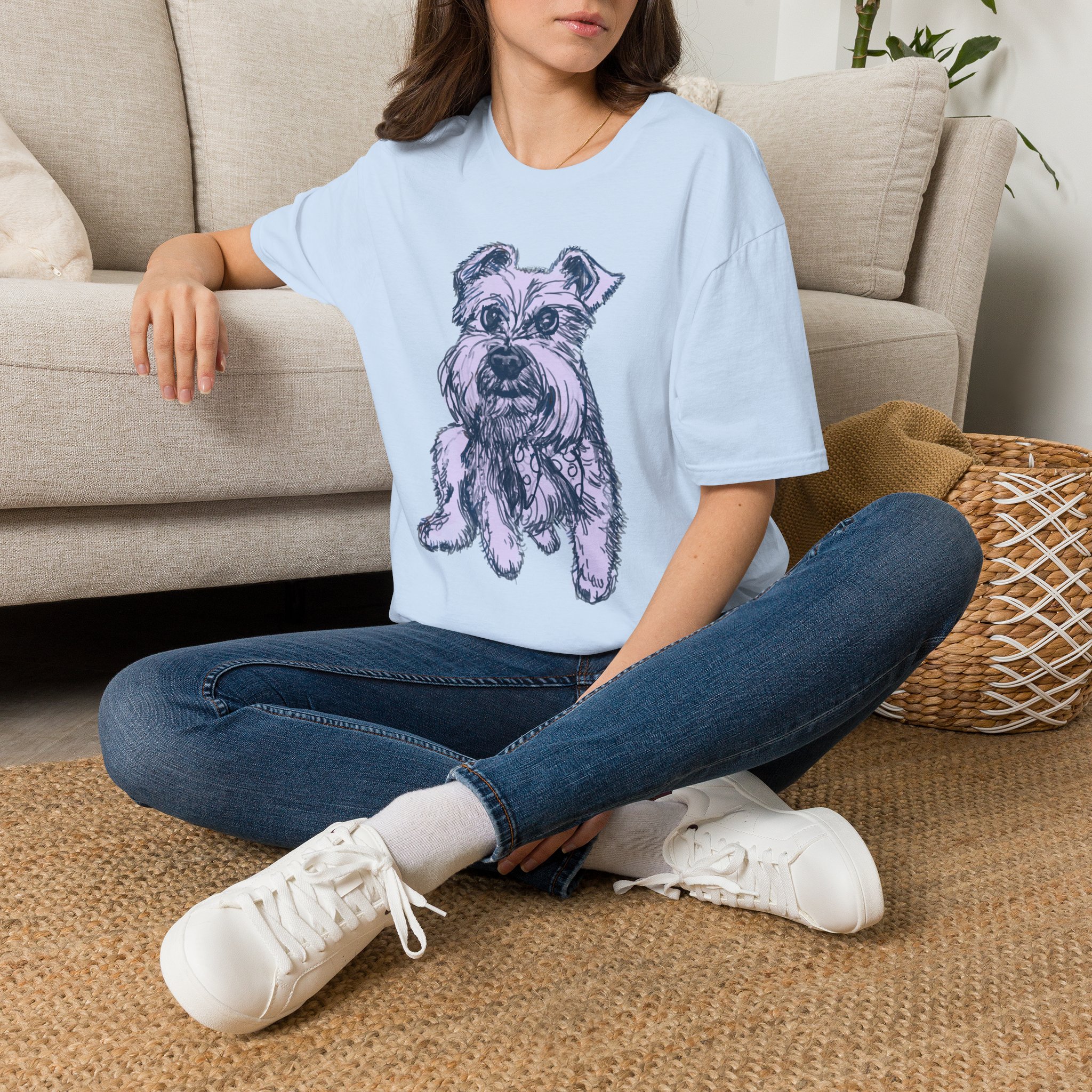 Schnauzer Sketch T-Shirt — Hand-Drawn Puppy Portrait Tee - Image 5
