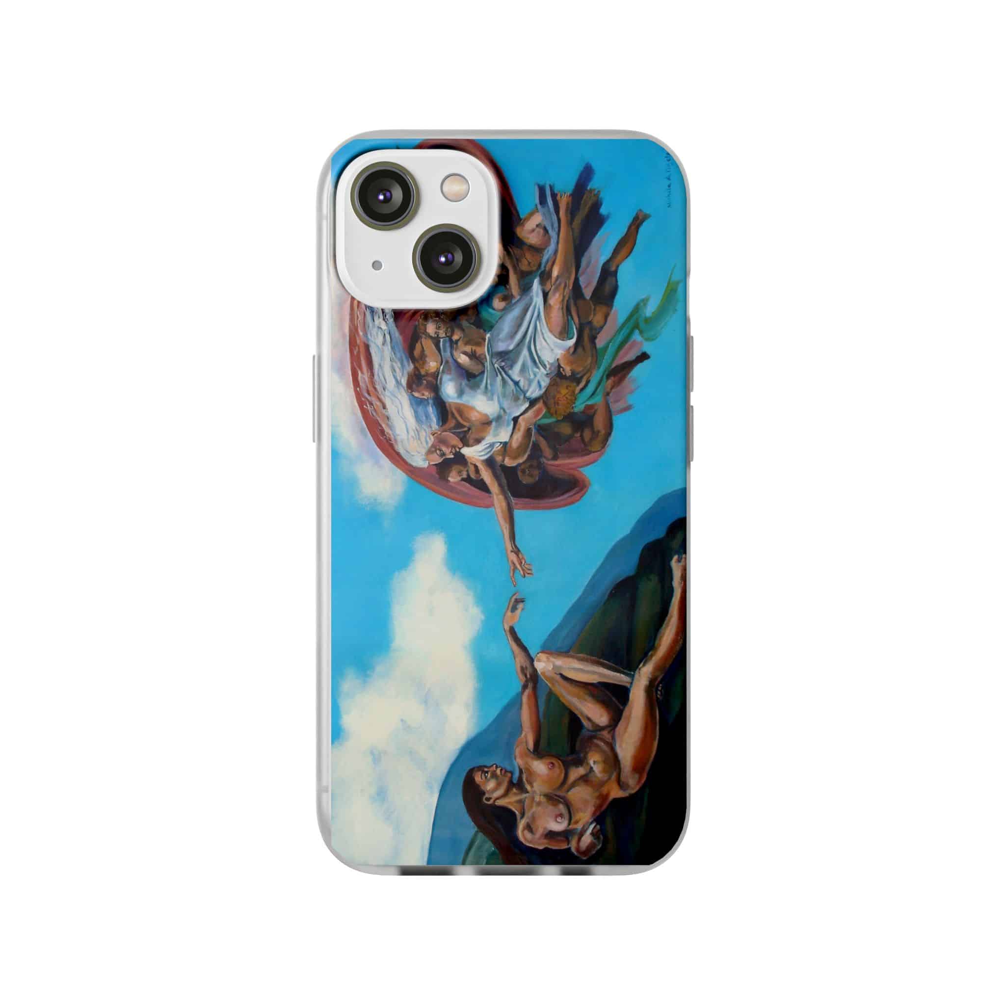 Sistine Ceiling Artistic iPhone Flexi Case, Unique Phone Case, Vibrant Design, Creative Gift, Michelangelo Inspired Artwork