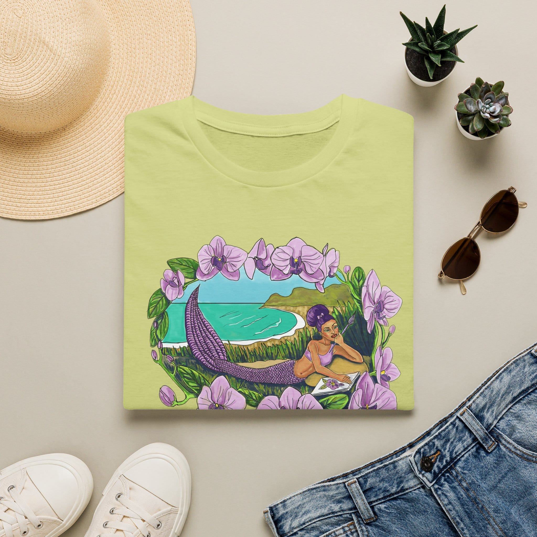 Mermaid Beach Vibes T-Shirt — Tropical Floral Ocean Graphic - Image 13