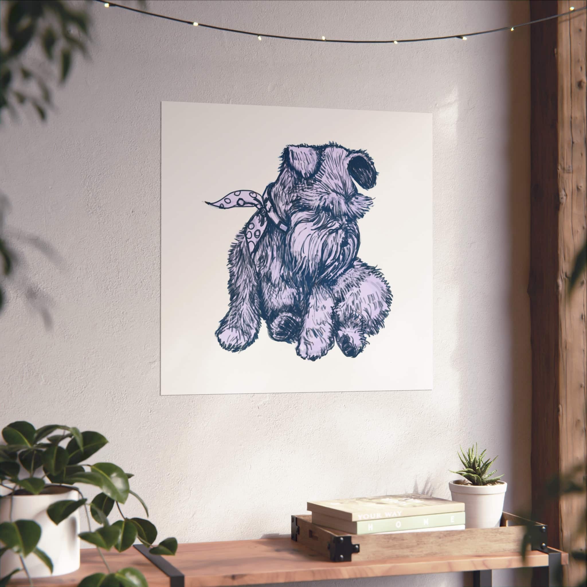 Schnauzer Sketch Fine Art Poster – Hand-Drawn Puppy Illustration Wall Art - Image 6