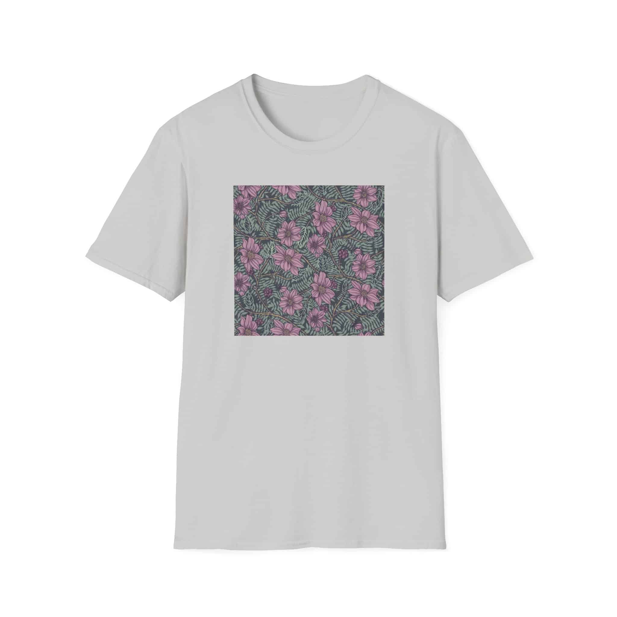 Floral Hibiscus Pattern T-Shirt — Vintage Tropical Flower Tee - Image 11