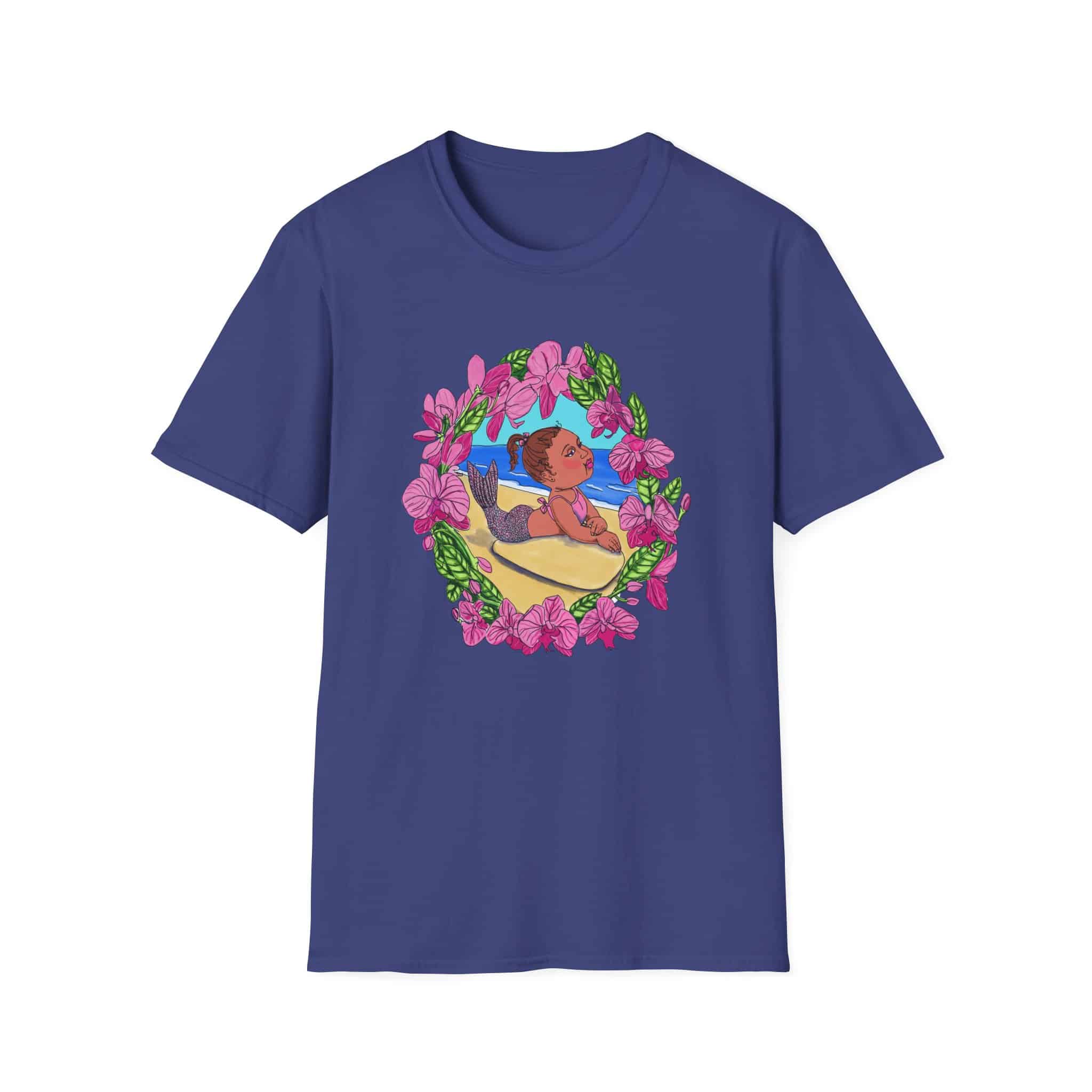 Mer-Toddler Sunbathing Beach Vibes T-Shirt — Tropical Floral Ocean Graphic - Image 21