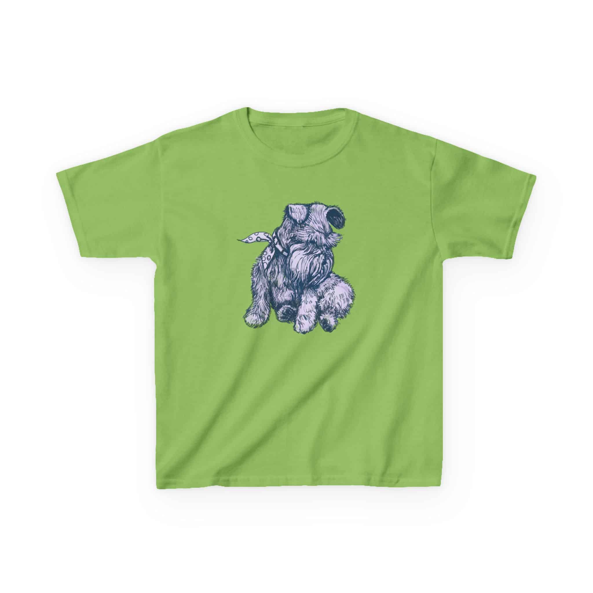 Kids T‑Shirt — Schnauzer Dog Sketch Tee - Image 20