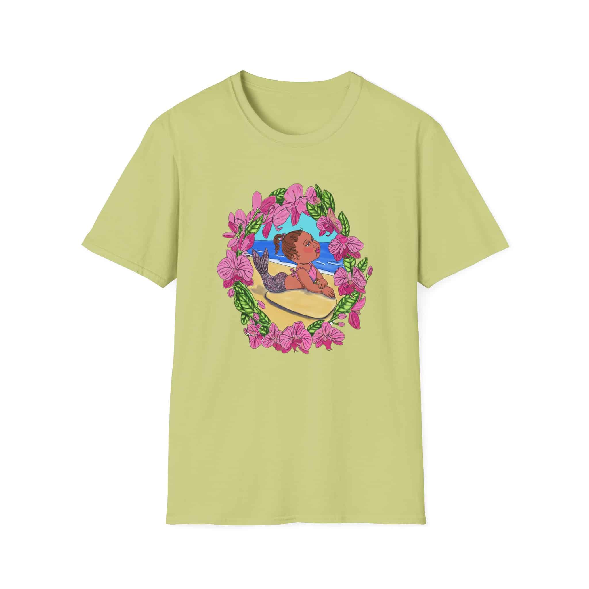 Mer-Toddler Sunbathing Beach Vibes T-Shirt — Tropical Floral Ocean Graphic - Image 18