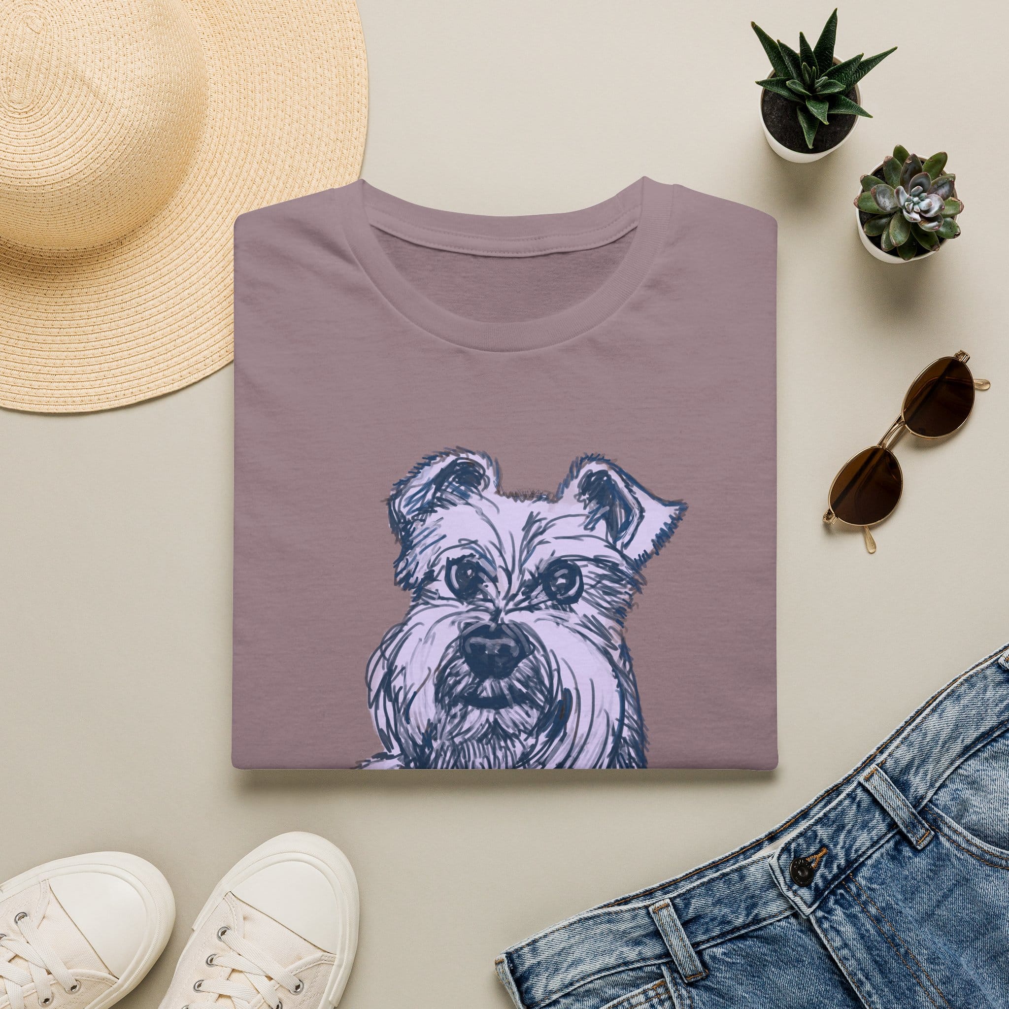Schnauzer Sketch T-Shirt — Hand-Drawn Puppy Portrait Tee - Image 22