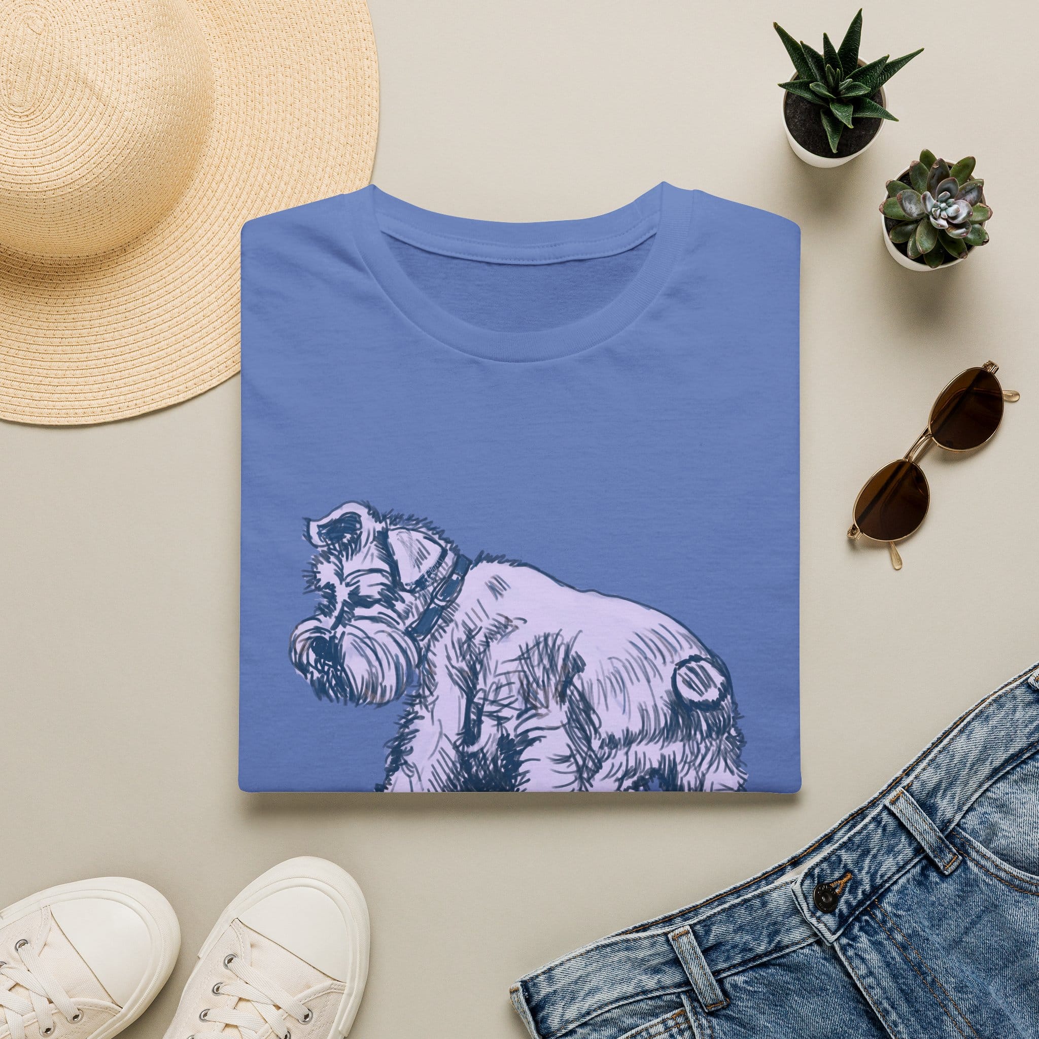 Schnauzer Illustration T‑Shirt — Vintage Sketch Dog Tee