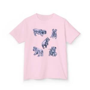 Kids Tee — Cute Schnauzer Puppy Sketches Cotton T‑Shirt