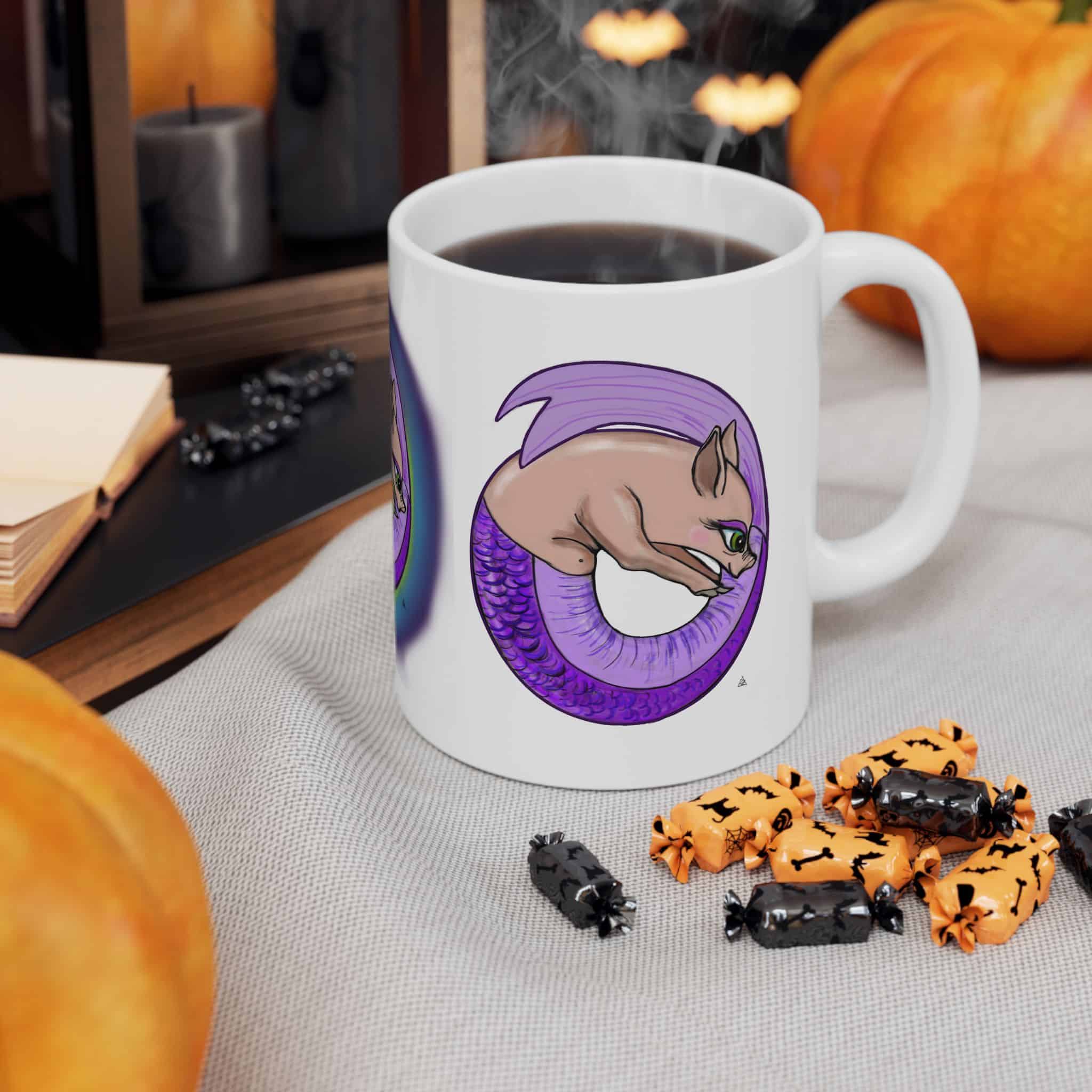 MerPiglet Ceramic Mug — Hand Drawn Art Coffee Cup (11oz & 15oz) - Image 4