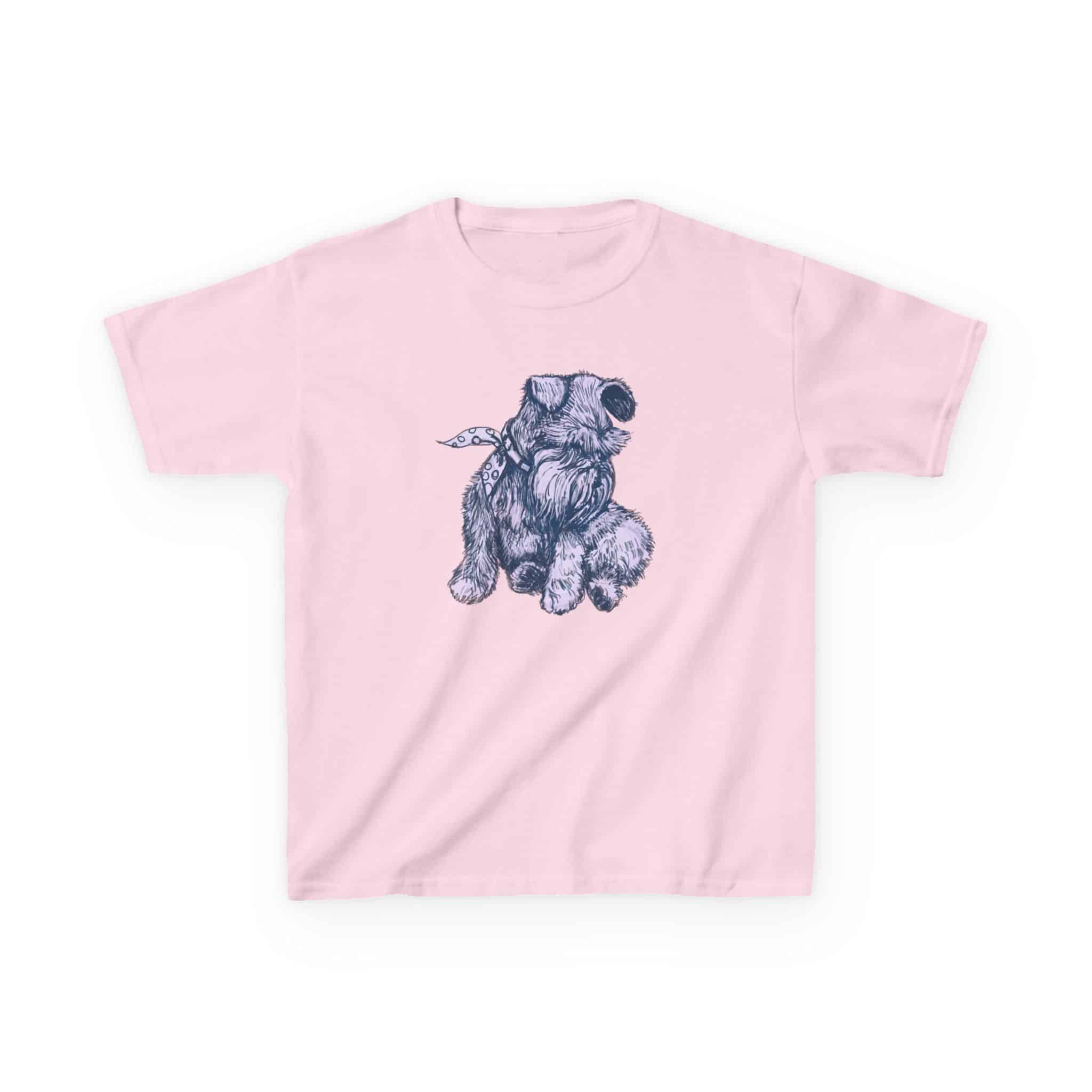 Kids T‑Shirt — Schnauzer Dog Sketch Tee - Image 31