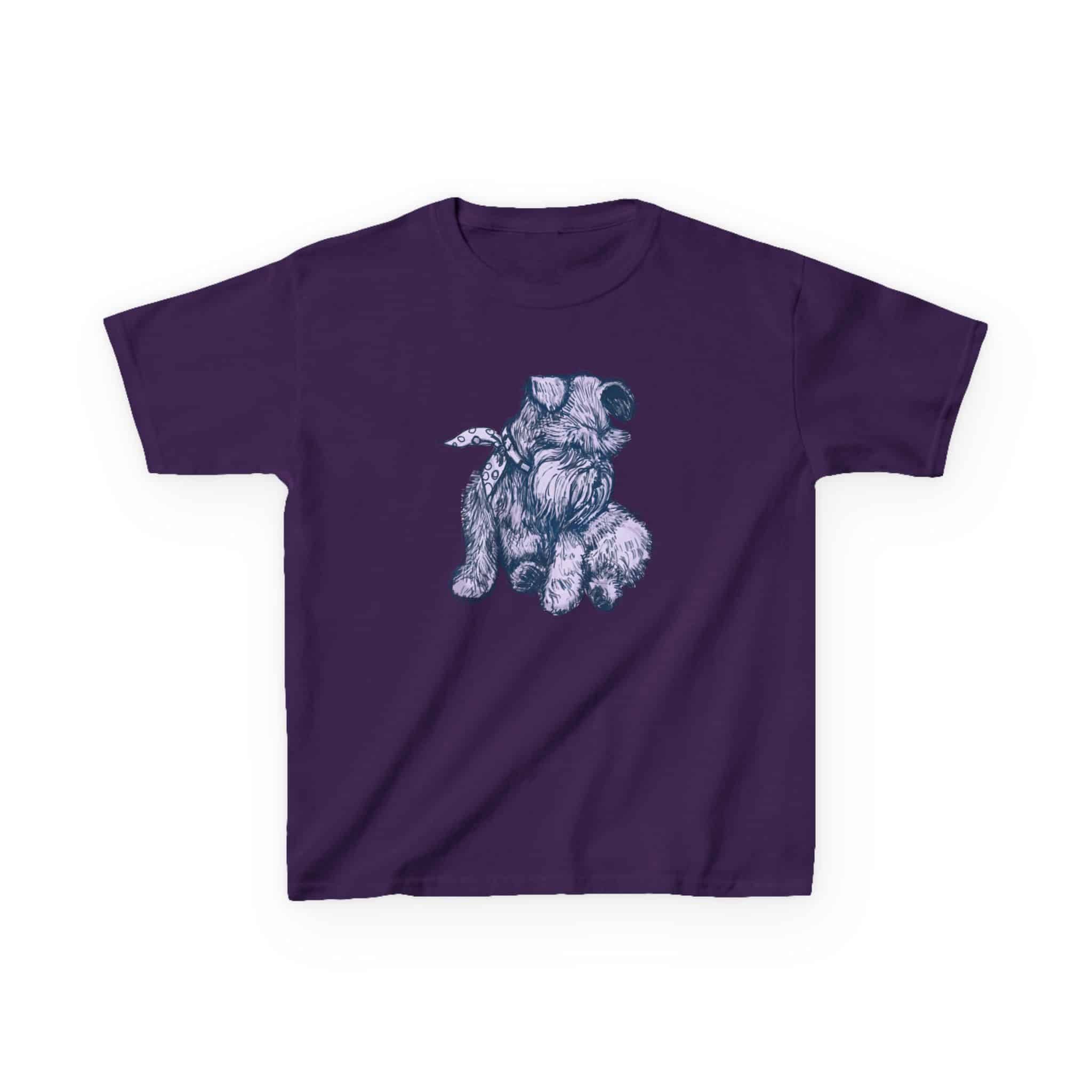 Kids T‑Shirt — Schnauzer Dog Sketch Tee - Image 27