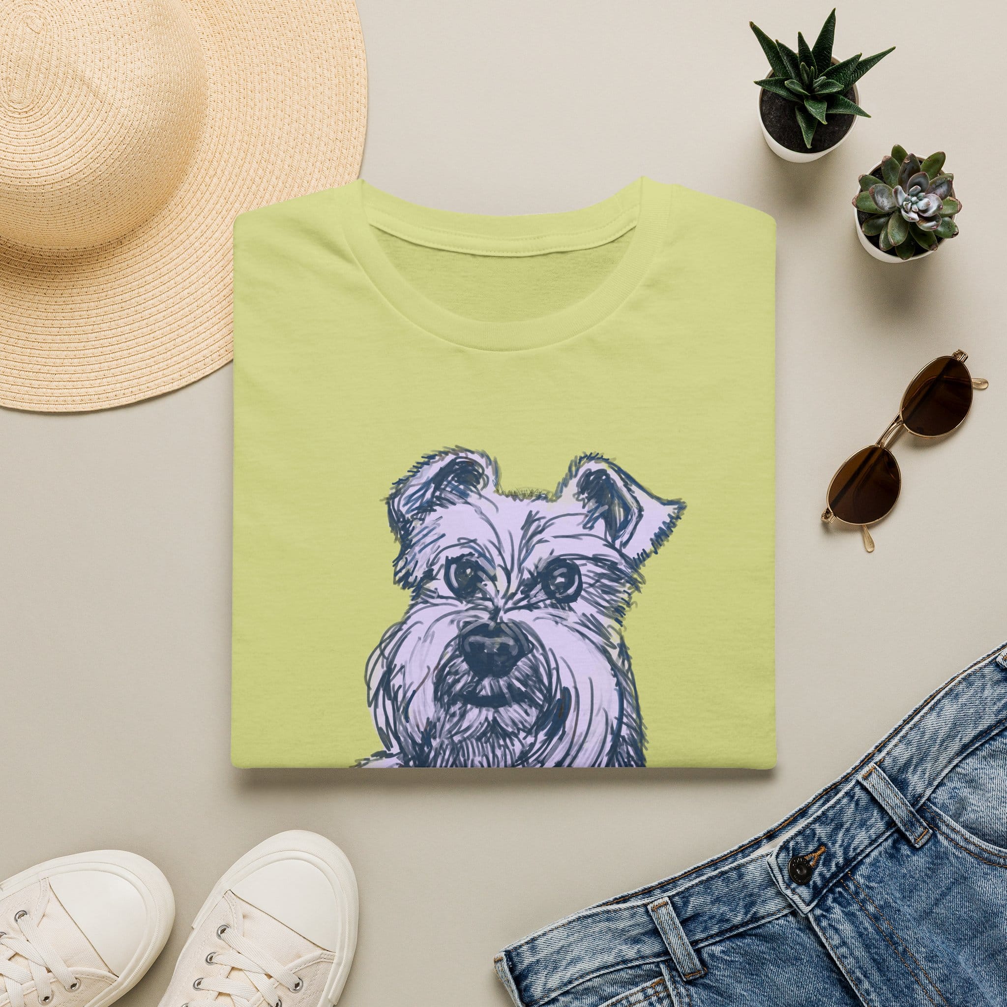 Schnauzer Sketch T-Shirt — Hand-Drawn Puppy Portrait Tee - Image 7