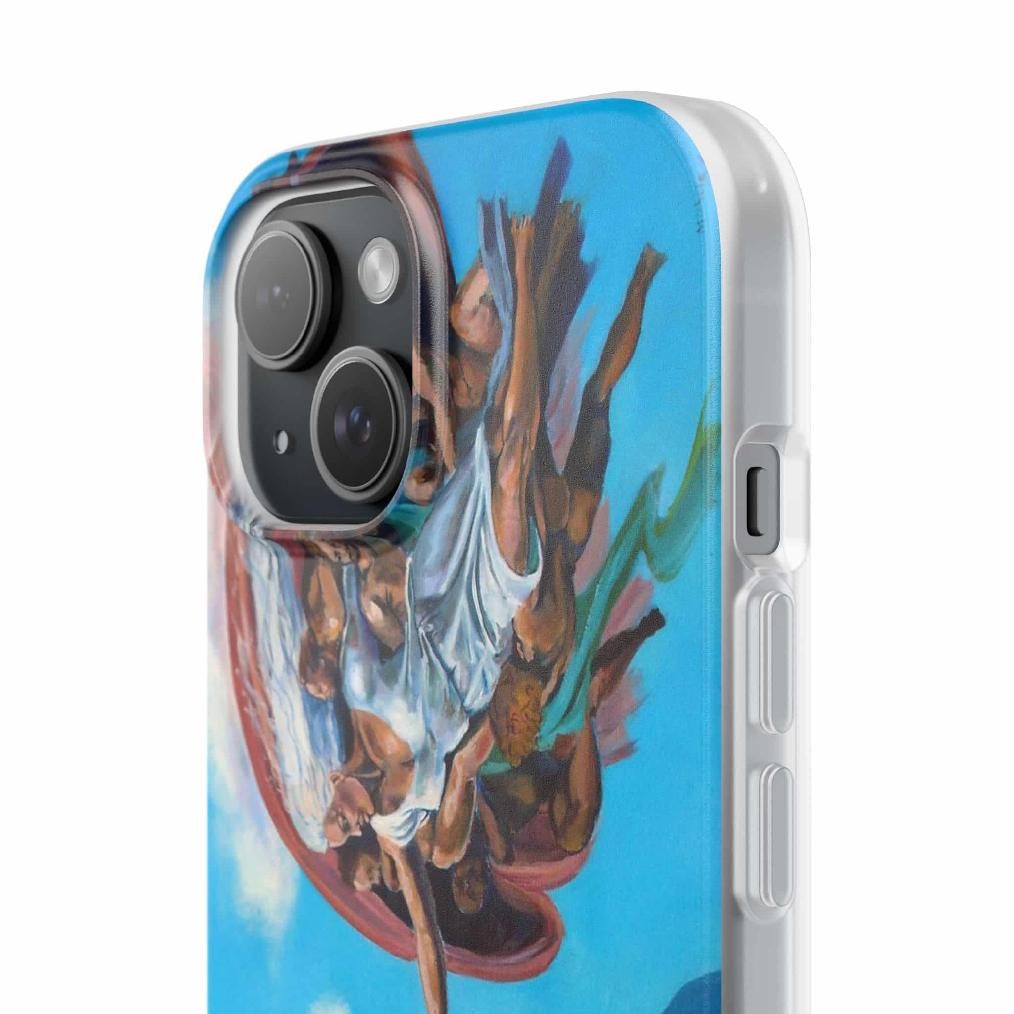 Sistine Ceiling Artistic iPhone Flexi Case, Unique Phone Case, Vibrant Design, Creative Gift, Michelangelo Inspired Artwork - Image 8
