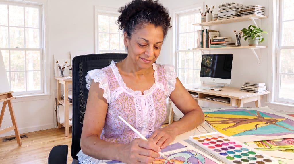 Zoe Zuniga in Art Studio